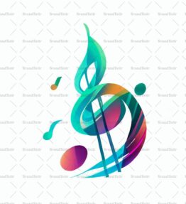 Abstrakte Musiknoten